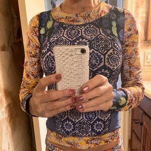 Maaji Multicolor Long Sleeve Rashguard with bikini top/2piece set